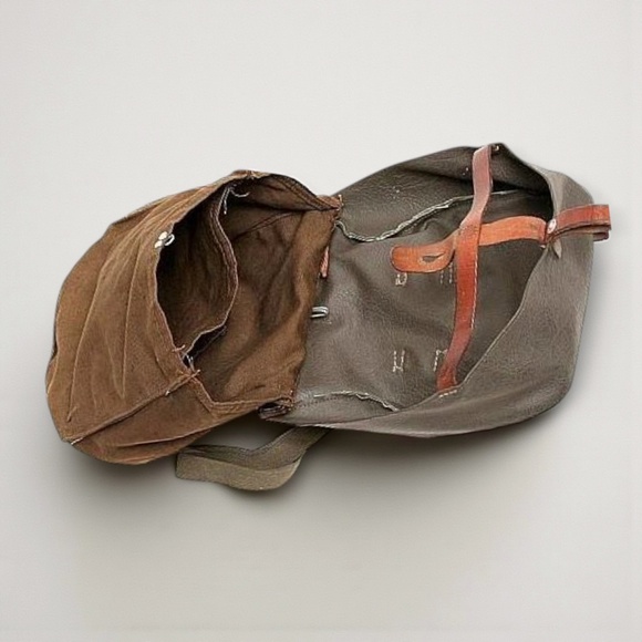 Vintage Swiss Rubberized Canvas Bread Bag Satchel - Picture 4 of 6